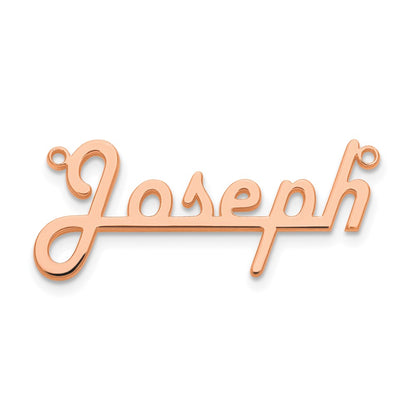 Rose Plated Sterling Silver/Rose Underlined Name Plate