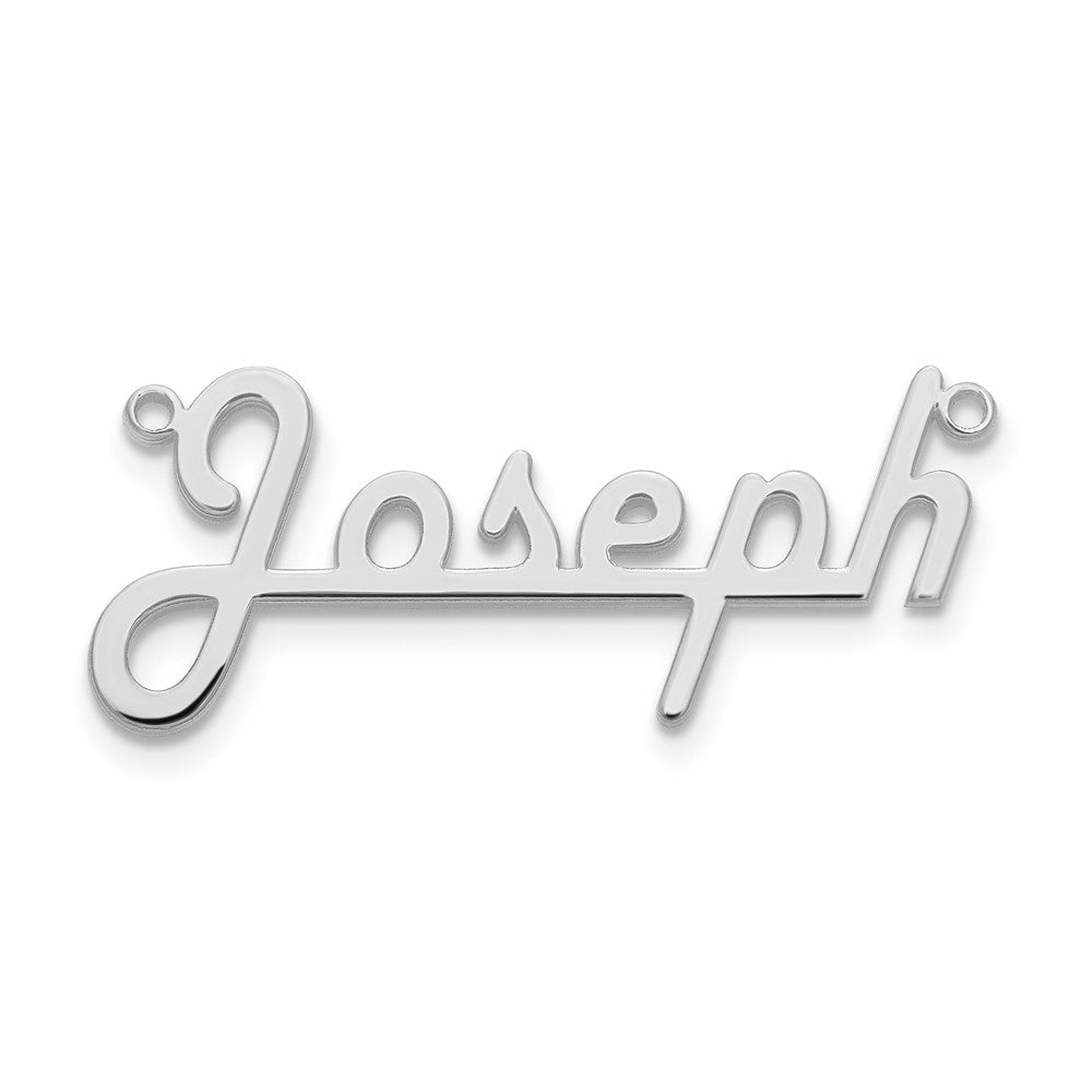 Sterling Silver Silver/Rhodium Plated Underlined Name Plate