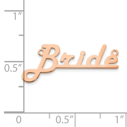 Rose Plated Sterling Silver/Rose Gold Underlined Name Plate