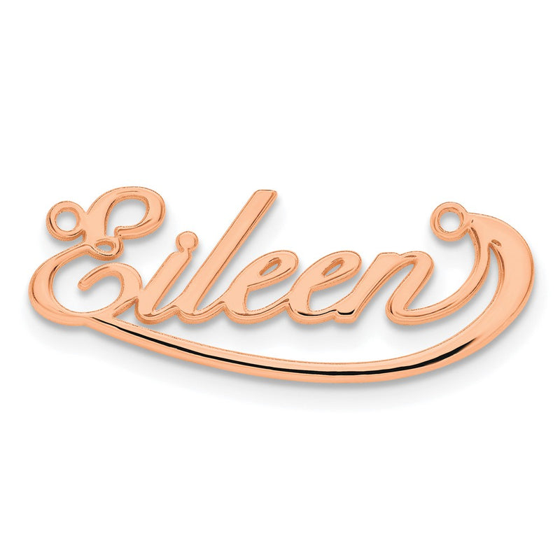 14K Rose Gold Small Swoop Name Plate