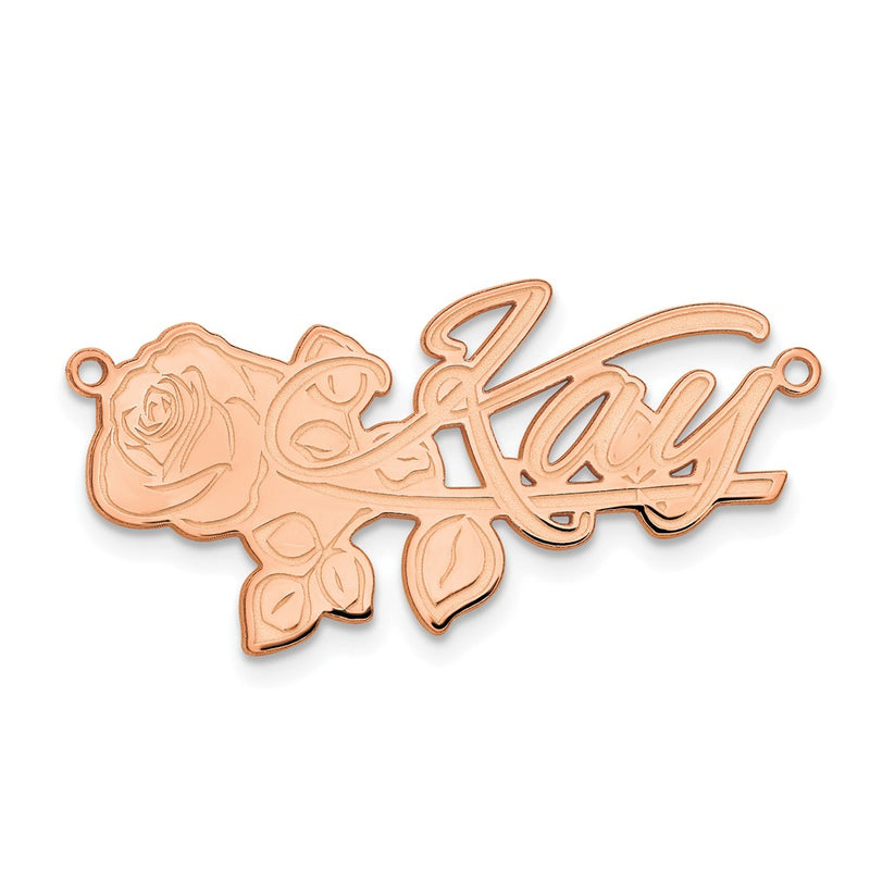 14K Rose Gold Name Plate
