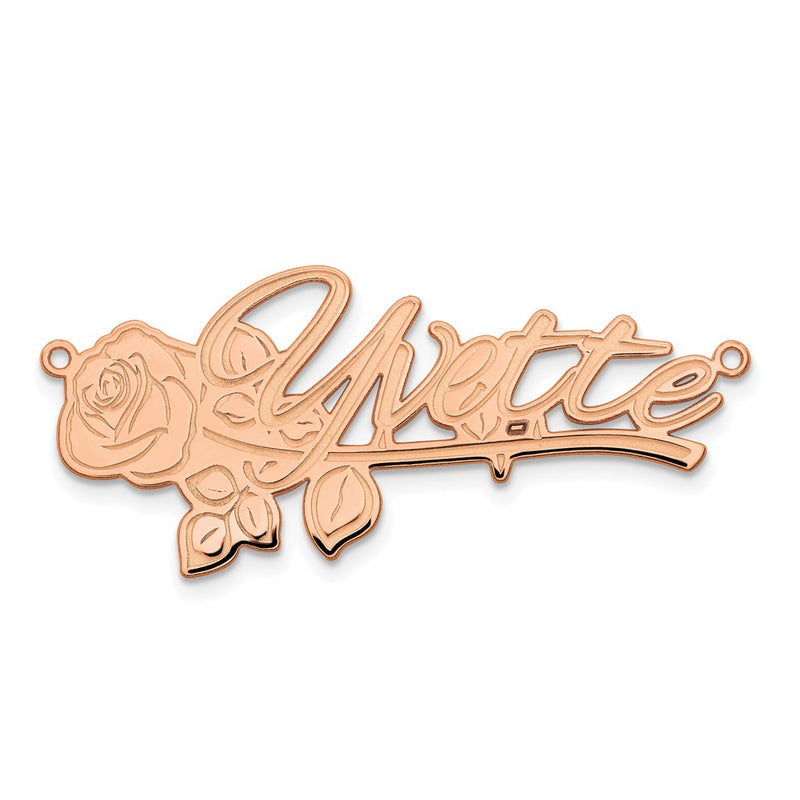 14K Rose Gold Name Plate