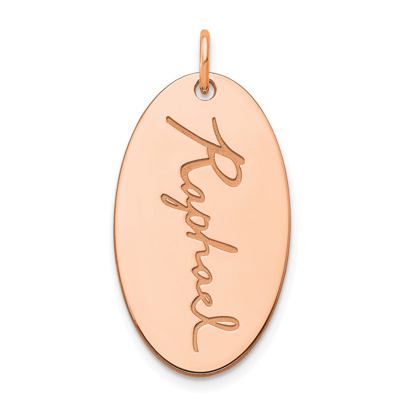 Rose Plated Sterling Silver/Rose Oval Signature Charm