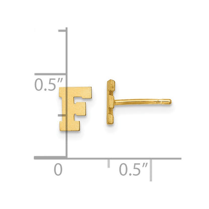 gold-plated-sterling-silver-brushed-letter-f-initial-post-earrings-xne45gp-f