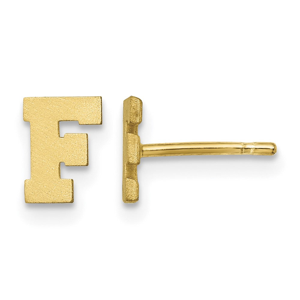 gold-plated-sterling-silver-brushed-letter-f-initial-post-earrings-xne45gp-f