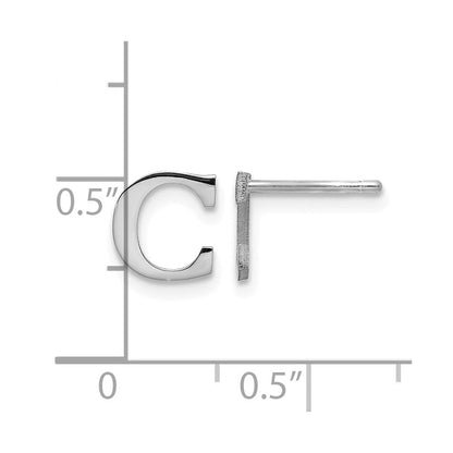 sterling-silver-rhodium-plated-letter-c-initial-post-earrings-xne46ss-c