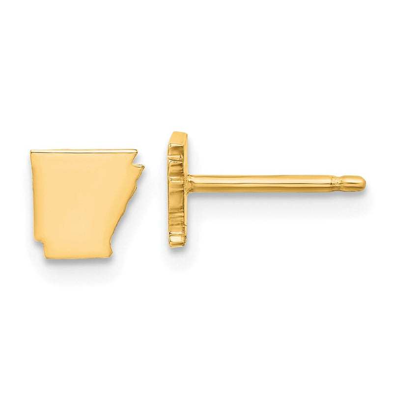 Gold Plated Sterling Silver/Gold Arkansas State Earrings
