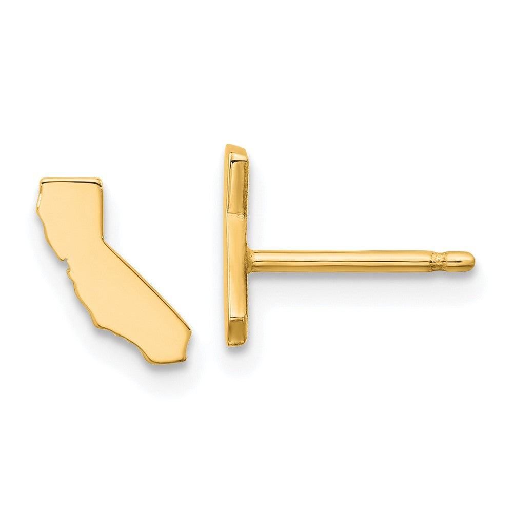 14K Yellow Gold 14Ky California State Earrings