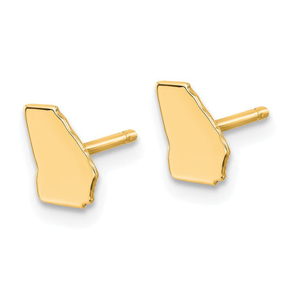 Gold Plated Sterling Silver/Gold Georgia State Earrings