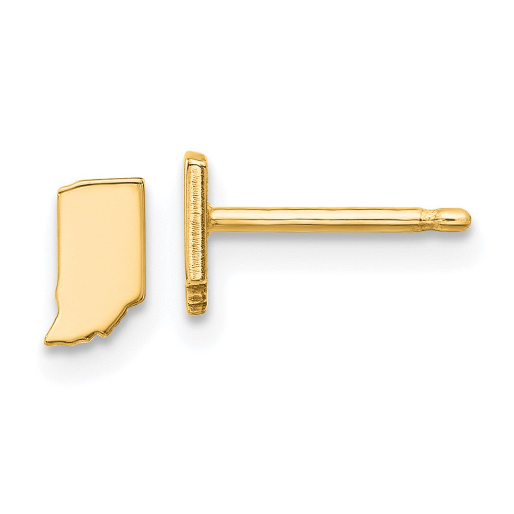 Gold Plated Sterling Silver/Gold Indiana State Earrings