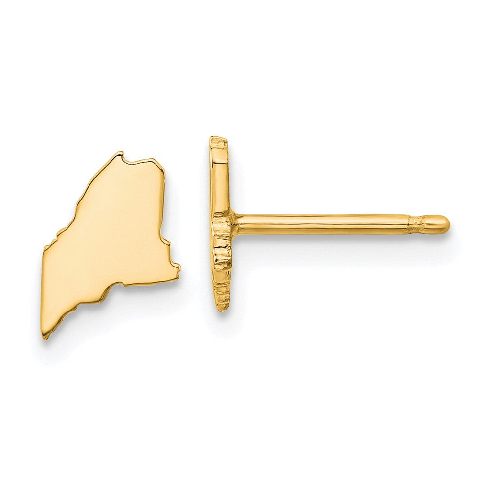 14K Yellow Gold 14Ky Maine State Earrings