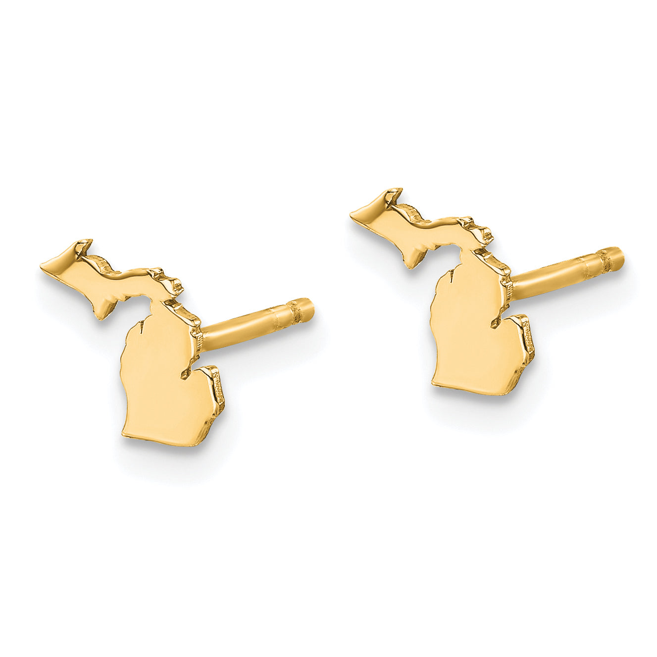 14K Yellow Gold 14Ky Michigan State Earrings