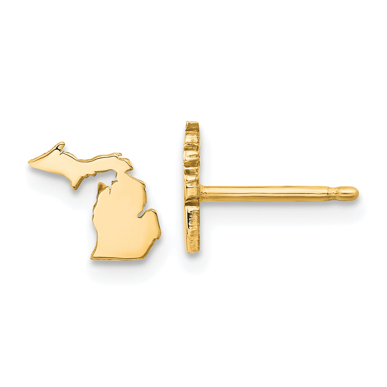 14K Yellow Gold 14Ky Michigan State Earrings