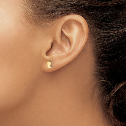 Gold Plated Sterling Silver/Gold Minnesota State Earrings