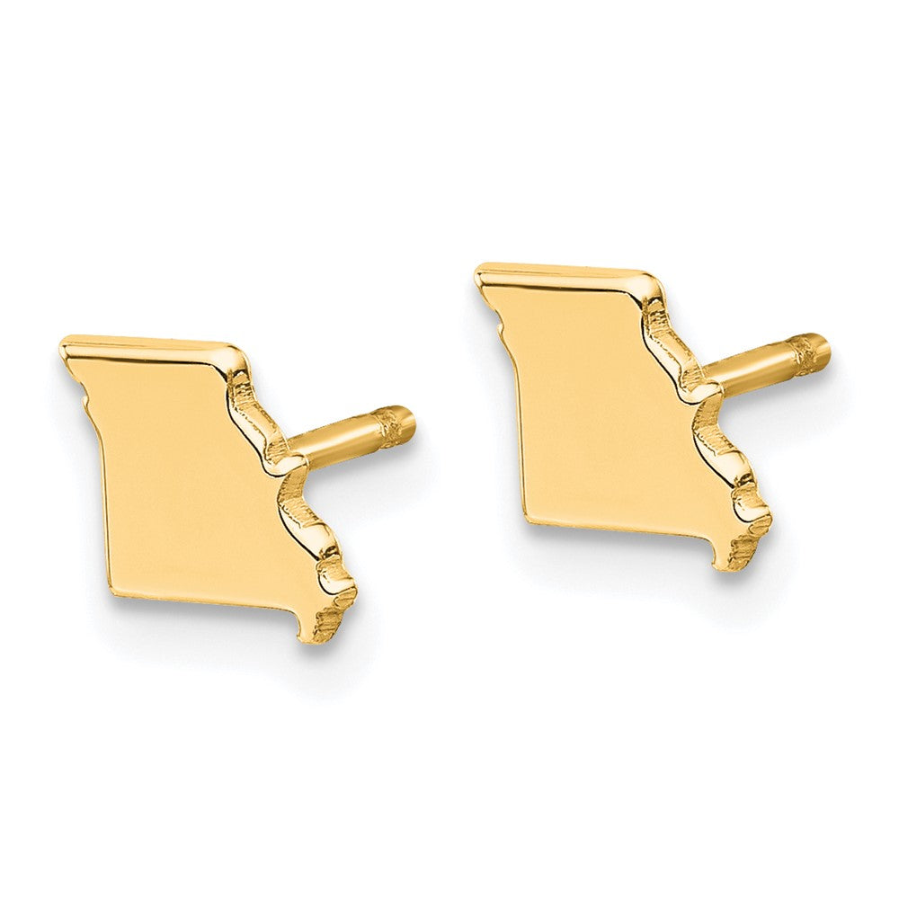 14K Yellow Gold 14Ky Missouri State Earrings