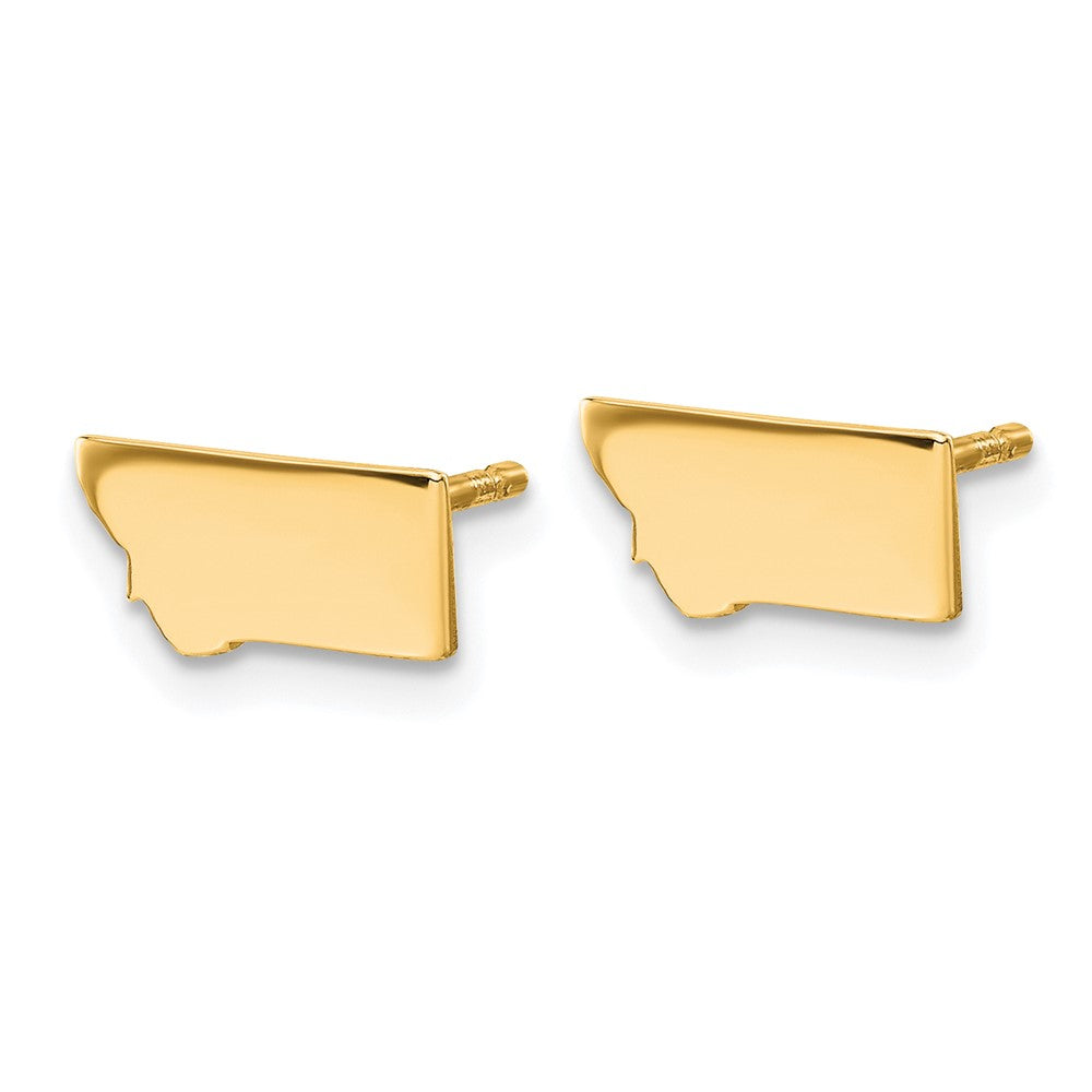 14K Yellow Gold 14Ky Montana State Earrings