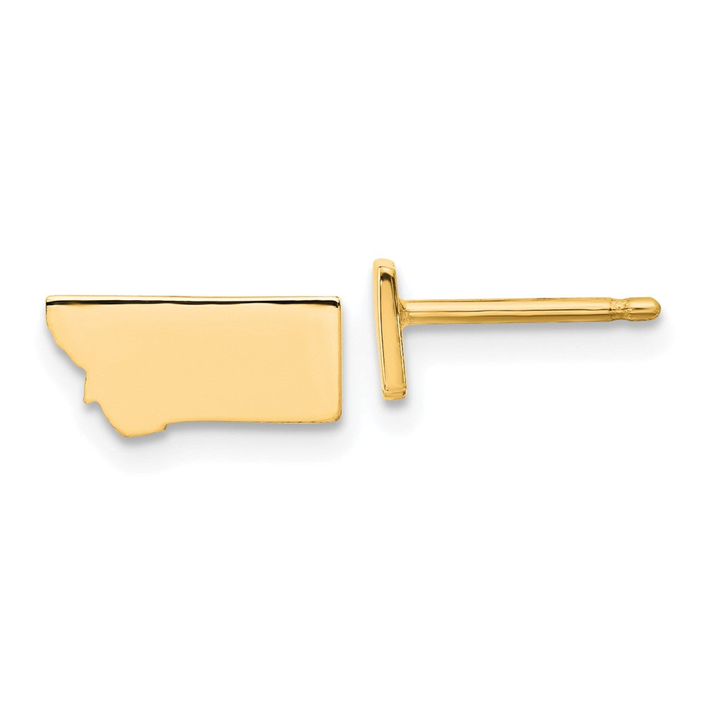 14K Yellow Gold 14Ky Montana State Earrings