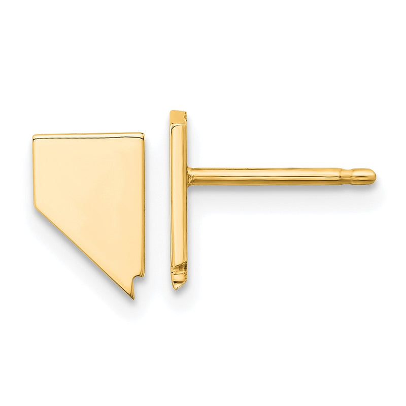 14K Yellow Gold 14Ky Nevada State Earrings