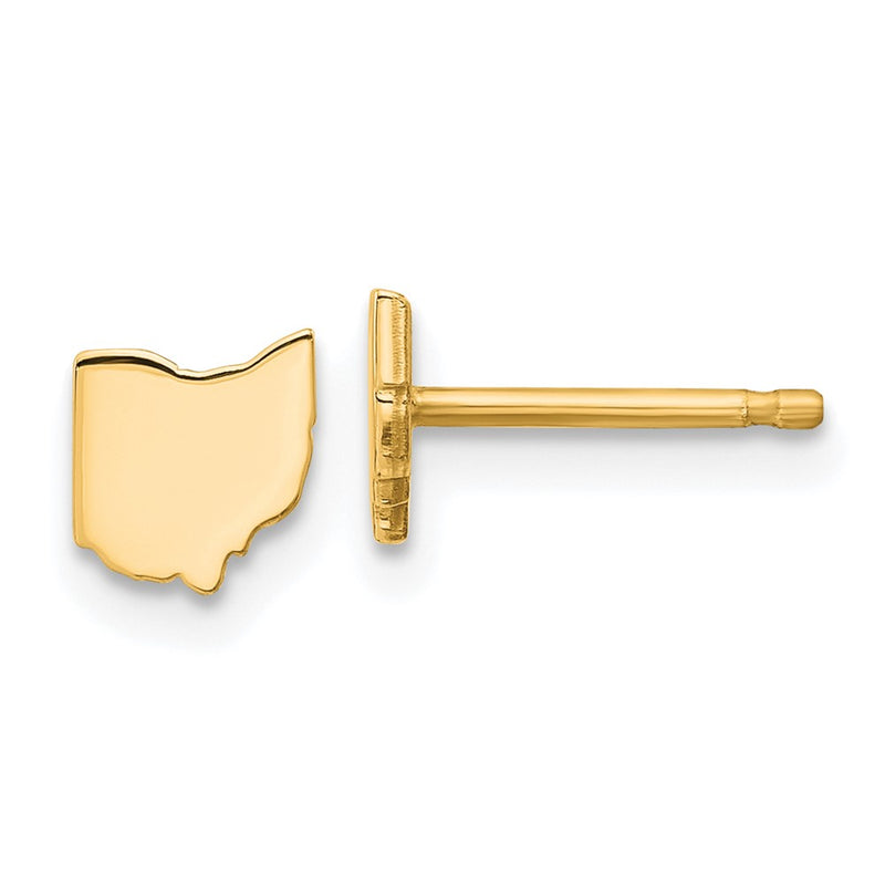Gold Plated Sterling Silver/Gold Ohio State Earrings