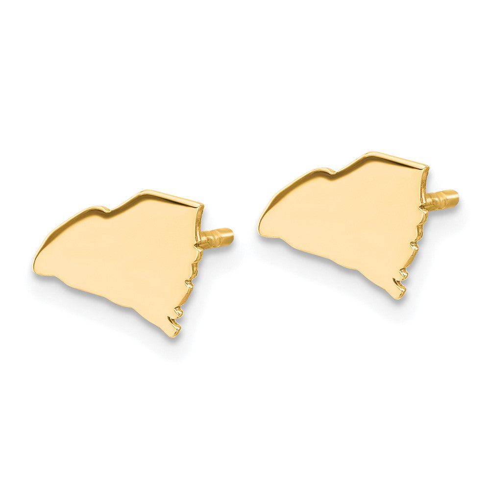 14K Yellow Gold 14Ky South Carolina State Earrings