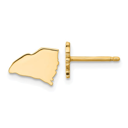 14K Yellow Gold 14Ky South Carolina State Earrings