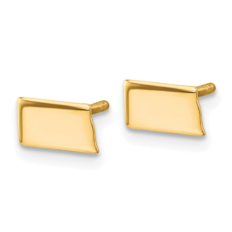 14K Yellow Gold 14Ky South Dakota State Earrings