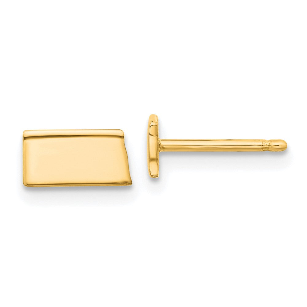 14K Yellow Gold 14Ky South Dakota State Earrings