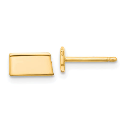 14K Yellow Gold 14Ky South Dakota State Earrings