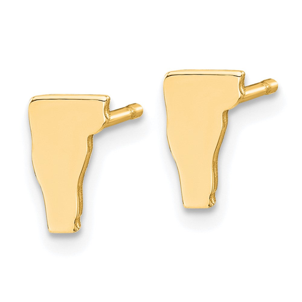 14K Yellow Gold 14Ky Vermont State Earrings