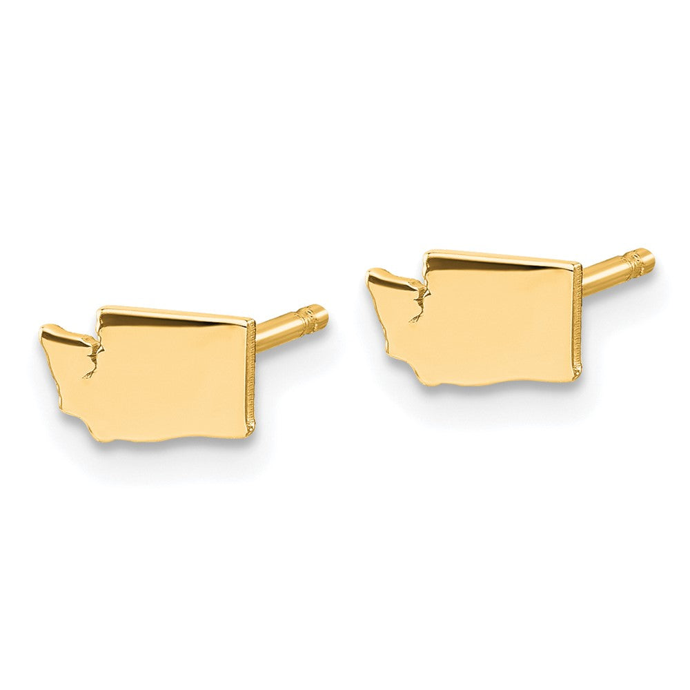 14K Yellow Gold 14Ky Washington State Earrings
