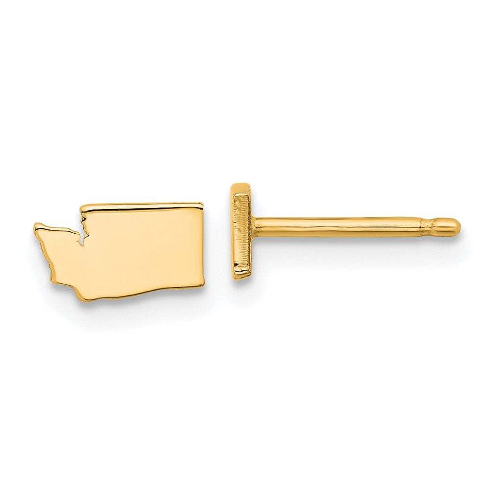 14K Yellow Gold 14Ky Washington State Earrings