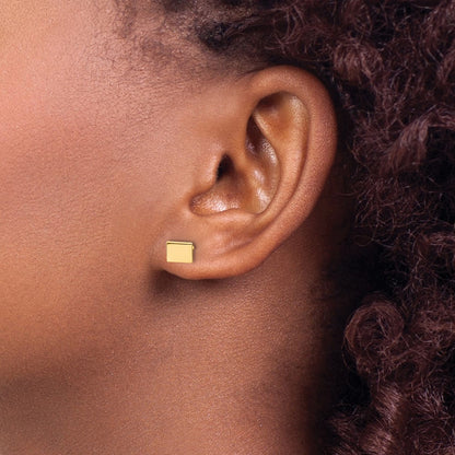 14K Yellow Gold 14Ky Wyoming State Earrings
