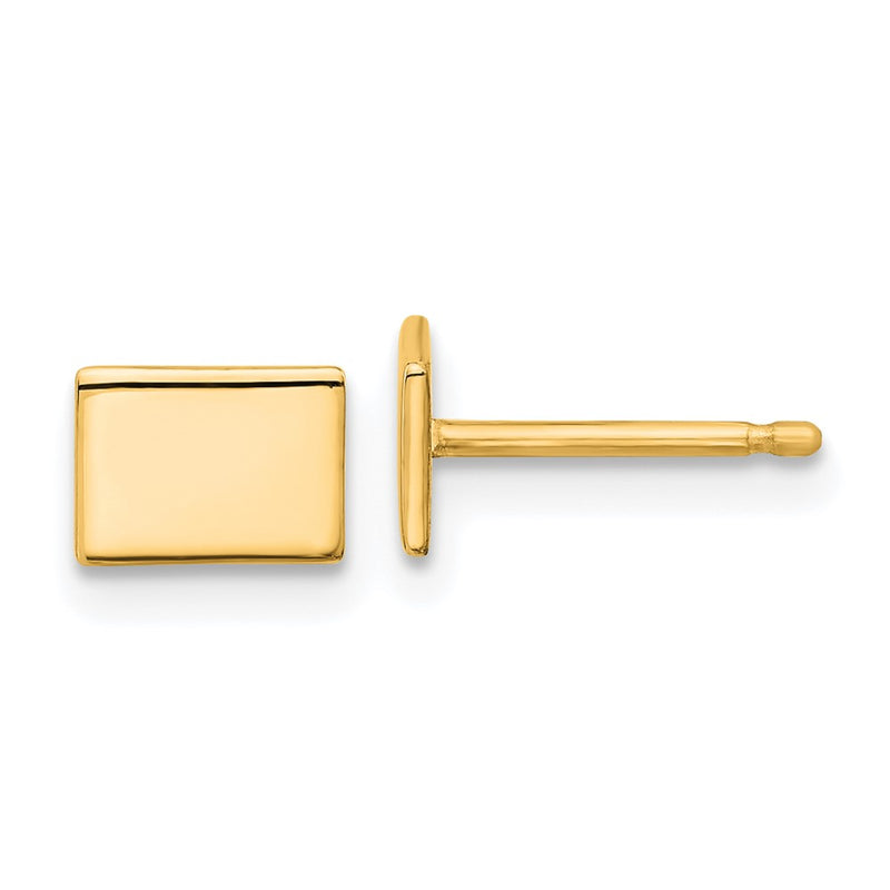 14K Yellow Gold 14Ky Wyoming State Earrings