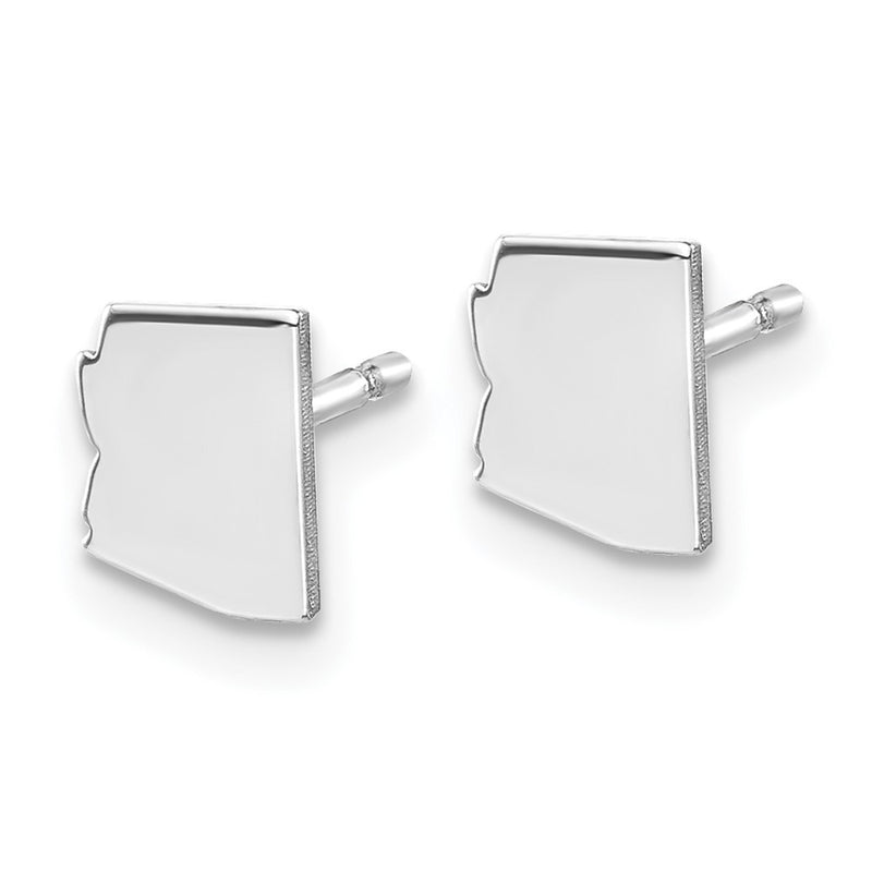Sterling Silver Silver/Rhodium Plated Arizona State Earrings