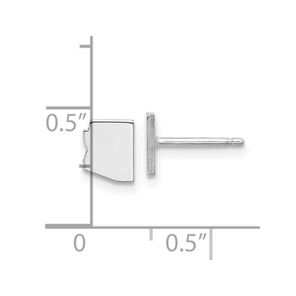 14K White Gold 14Kw Arizona State Earrings