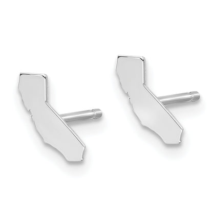 14K White Gold 14Kw California State Earrings