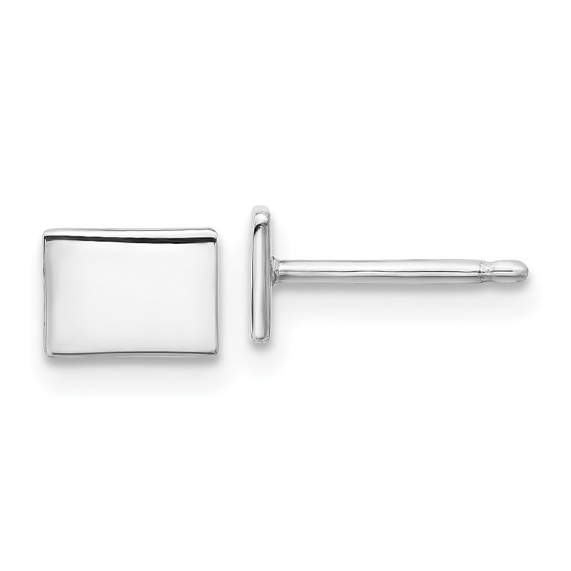Sterling Silver Silver/Rhodium Plated Colorado State Earrings