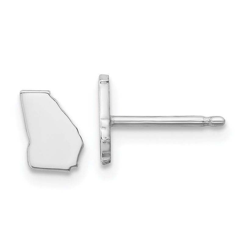 14K White Gold 14Kw Georgia State Earrings