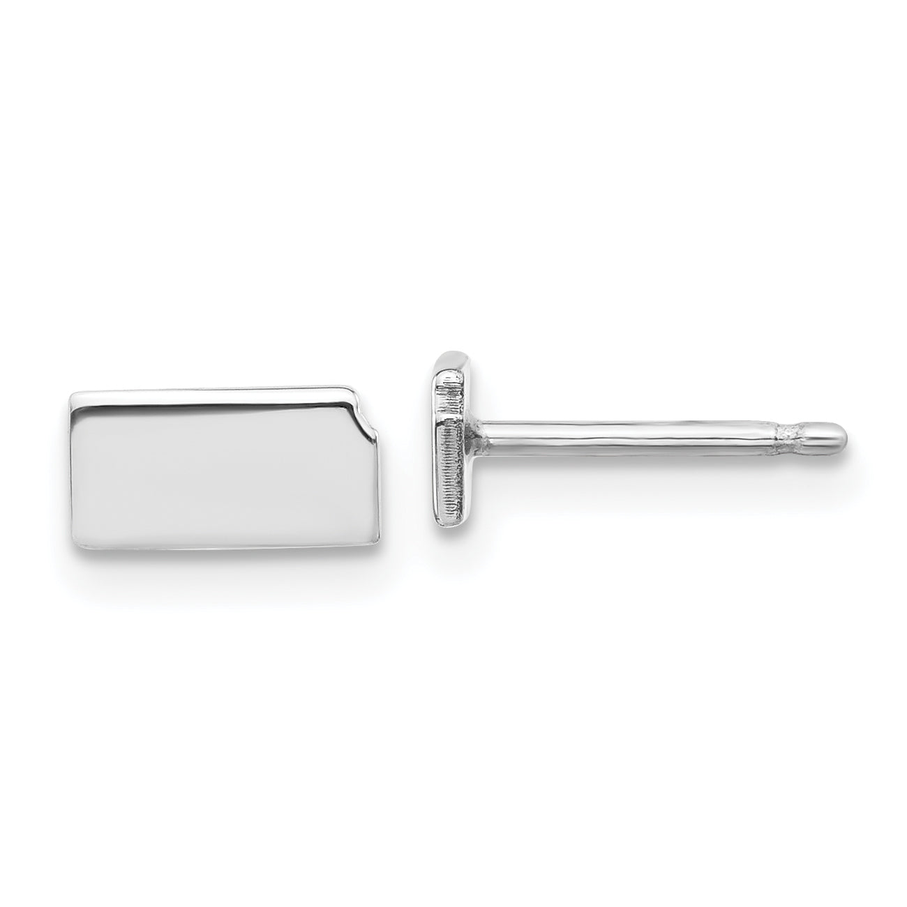 Sterling Silver Silver/Rhodium Plated Kansas State Earrings