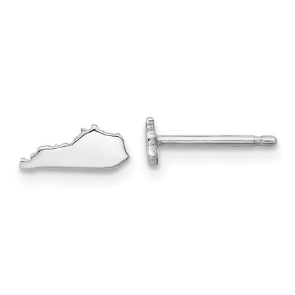 14K White Gold 14Kw Kentucky State Earrings