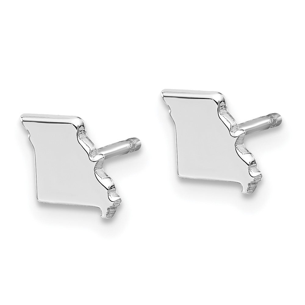 14K White Gold 14Kw Missouri State Earrings