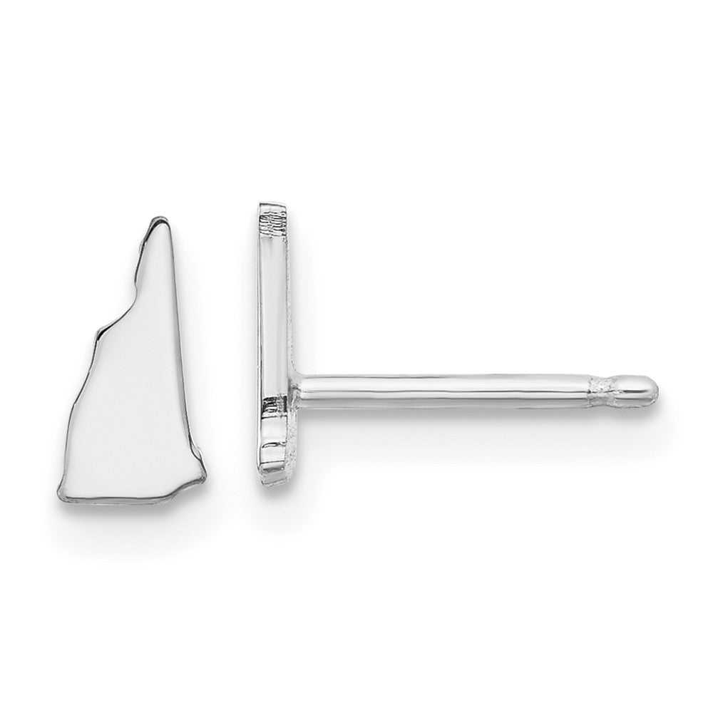14K White Gold 14Kw New Hampshire State Earrings