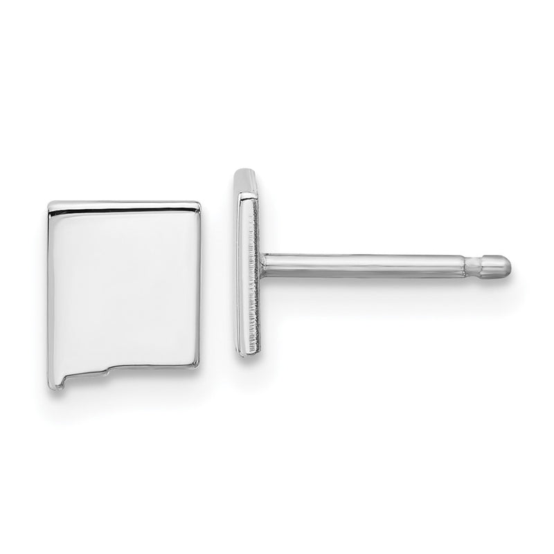 14K White Gold 14Kw New Mexico State Earrings