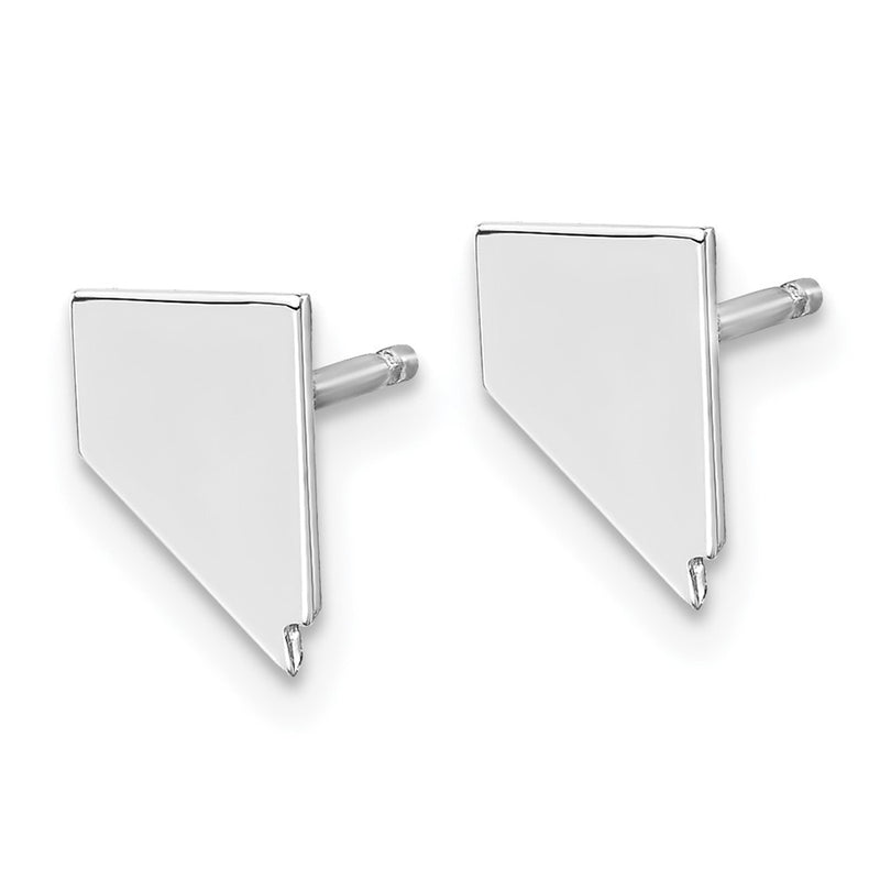 14K White Gold 14Kw Nevada State Earrings