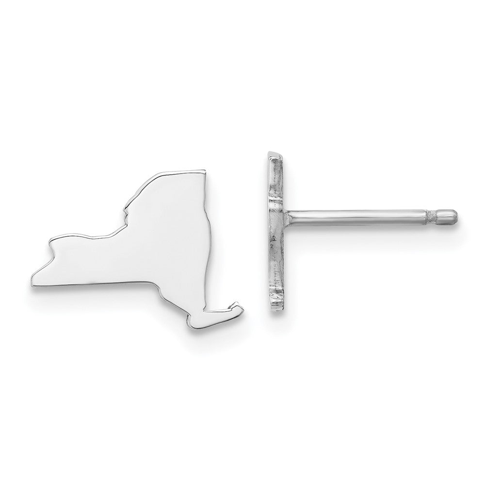 14K White Gold 14Kw New York State Earrings
