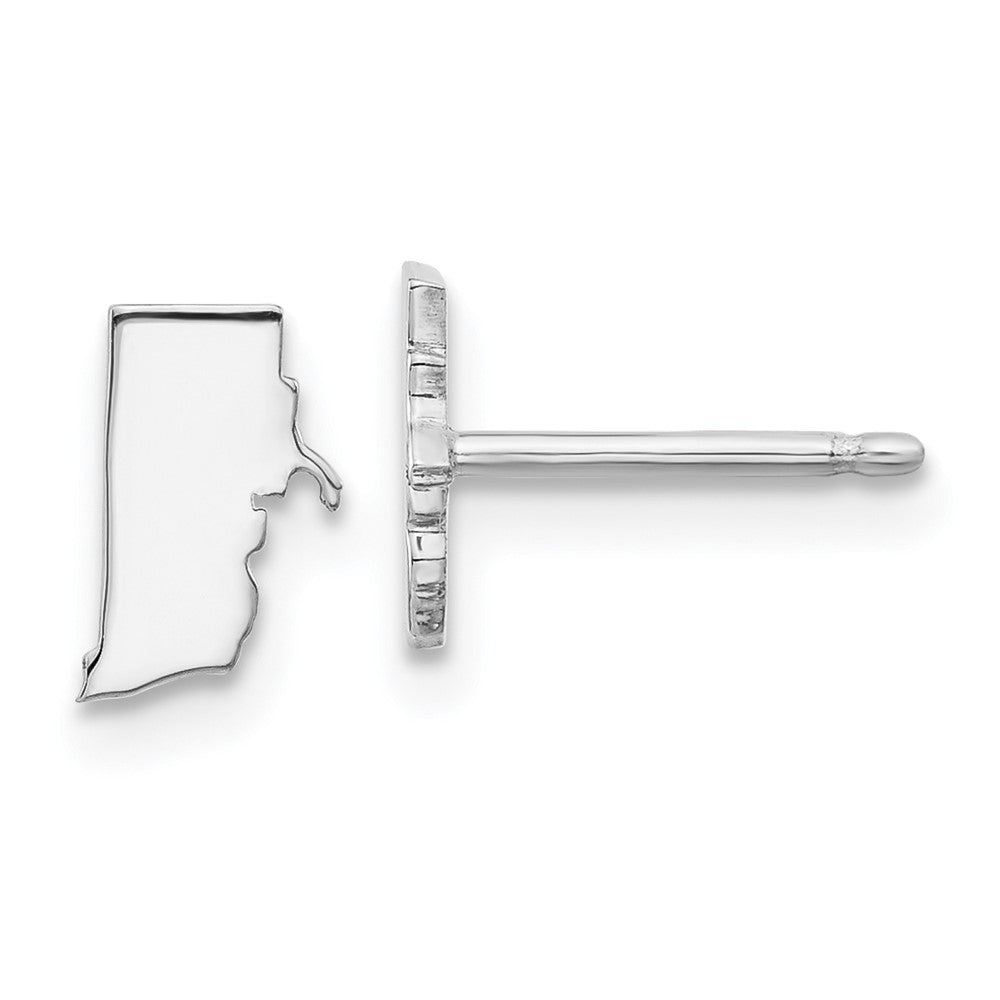 14K White Gold 14Kw Rhode Island State Earrings