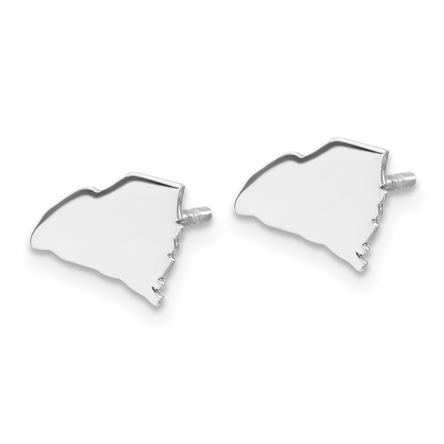14K White Gold 14Kw South Carolina State Earrings