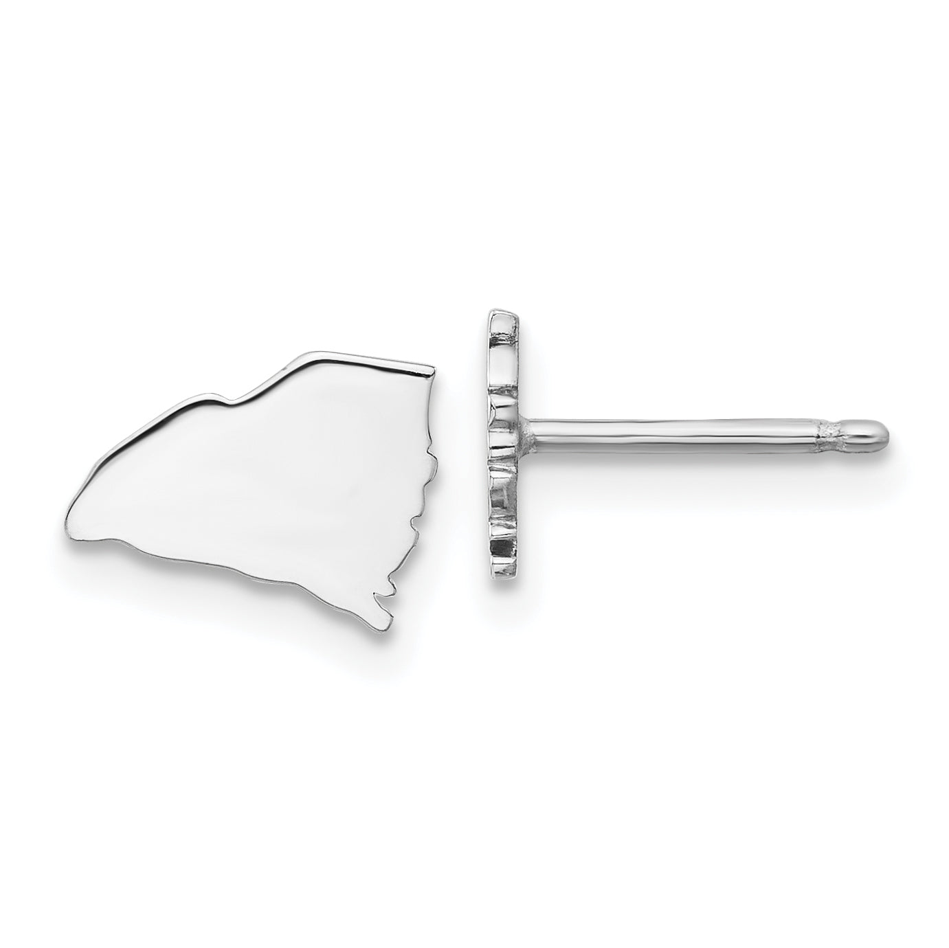 14K White Gold 14Kw South Carolina State Earrings