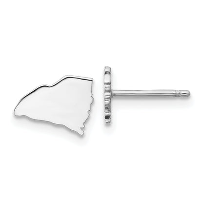14K White Gold 14Kw South Carolina State Earrings
