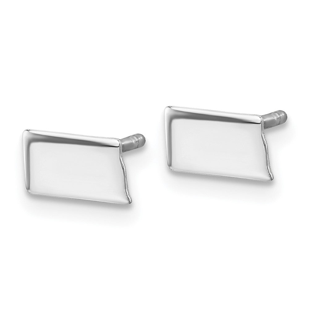 14K White Gold 14Kw South Dakota State Earrings